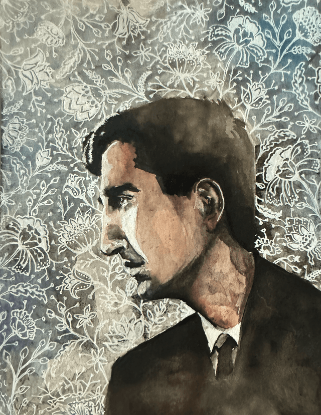 Watercolor painting of Sam's Grandfather